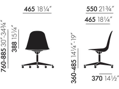 Eames Plastic Chair EPC PSCC  z tapicerowaną poduchą